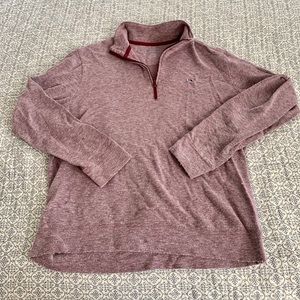 Vineyard Vines heathered red quarter zip pullover